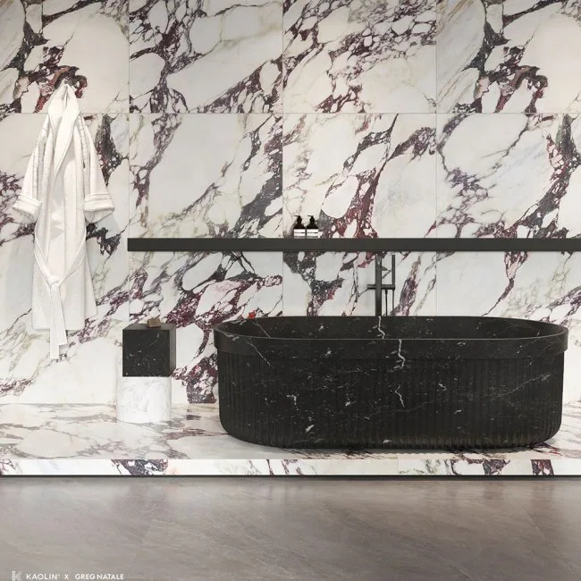 Kaolin x Greg Natale Calacatta Viola SilkTec