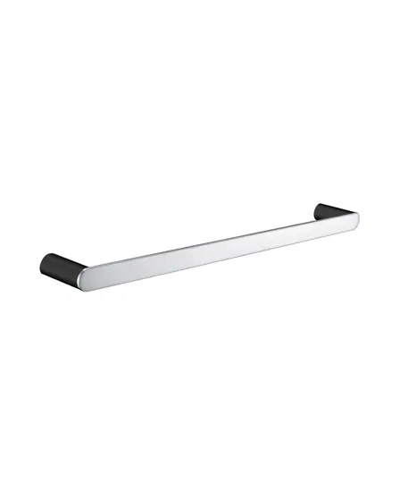 Esperia Single Towel Rail 800mm Matte black & Chrome