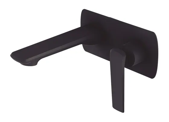Esperia Matte Black Wall Mixer With spout