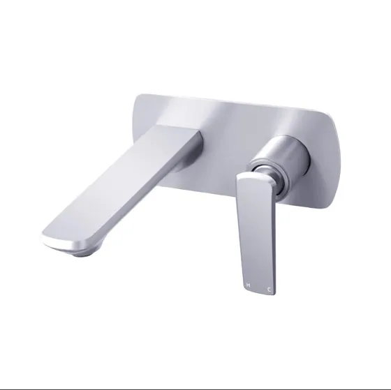 Esperia Brushed Nickel Wall Mixer With spout