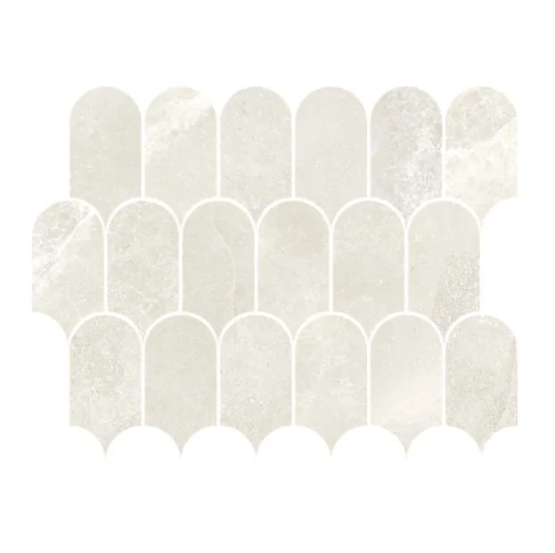 Kaolin Crema Perla Mosaic-Roman 30x24 SilkTec®