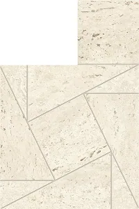 MarvelTravertine White Mosaico Tessellation 22x26