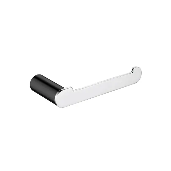 Esperia Toilet Roll Holder Matte Black & Chrome