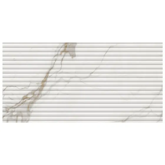 Calacatta Warm 3D Concave 60x120 SilkTec®