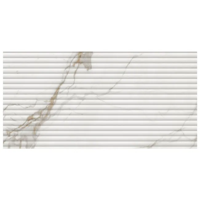 Calacatta Warm 3D Concave 60x120 SilkTec®