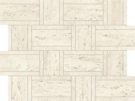 MarvelTravertine White Mosaico Basketweave 35x46.8