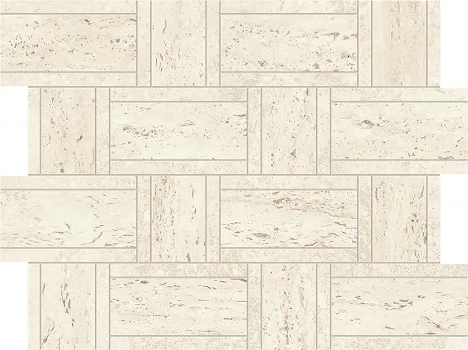 MarvelTravertine White Mosaico Basketweave 35x46.8