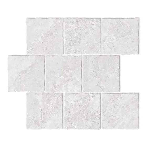 Santorini Cross-cut Dove Grey Cob Mosaic 30x30 SurfaceTec® Tumbl