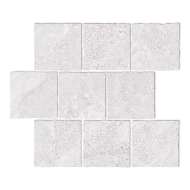 Santorini Cross-cut Dove Grey Cob Mosaic 30x30 SurfaceTec® Tumbl