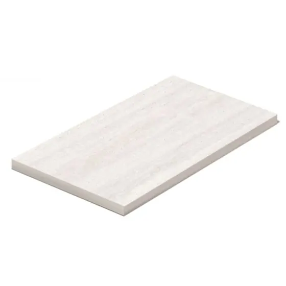 Santorini Vein-cut White 40X60 20mm Bullnose-Pencil Edge