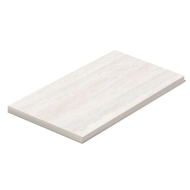 Santorini Vein-cut White 40X60 20mm Bullnose-Pencil Edge