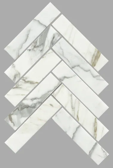 ARTEMIS CALACATTA GOLD WHITE HERRINGBONE HONED 35X150 S21