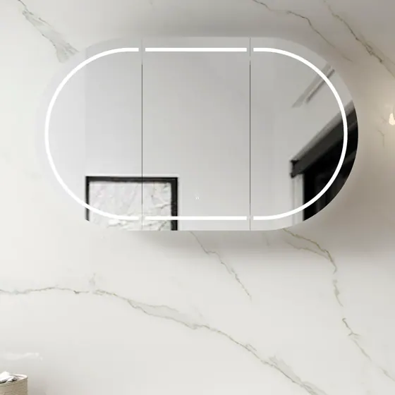 LED BONDI 1500X900 WHITE SHAVING CABINET