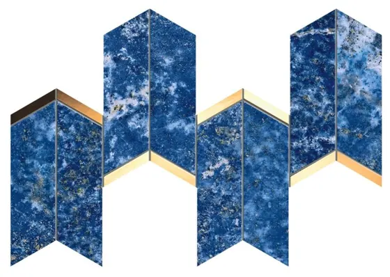 MarvelDream Ultramarine Chevron 17x41.4