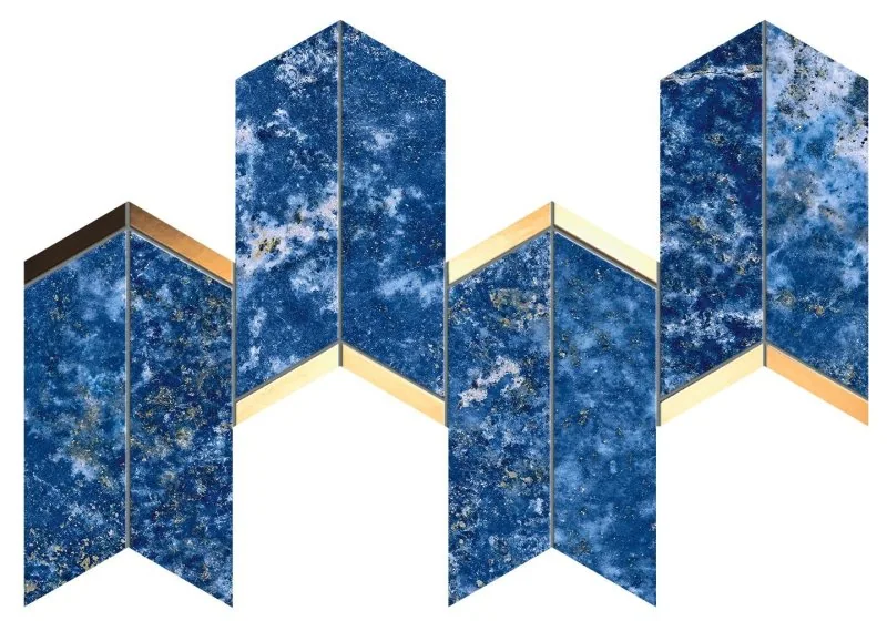 MarvelDream Ultramarine Chevron 17x41.4